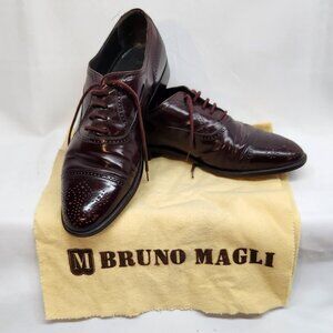 Bruno Magli Mens Cordovan Leather Cap Toe Oxford Dtess Shoes 9M